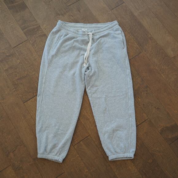 Aerie Sweatpants‎ Mens XL Gray Fleece Lined Tapered Leg Elastic Waist Drawstring - Picture 2 of 10
